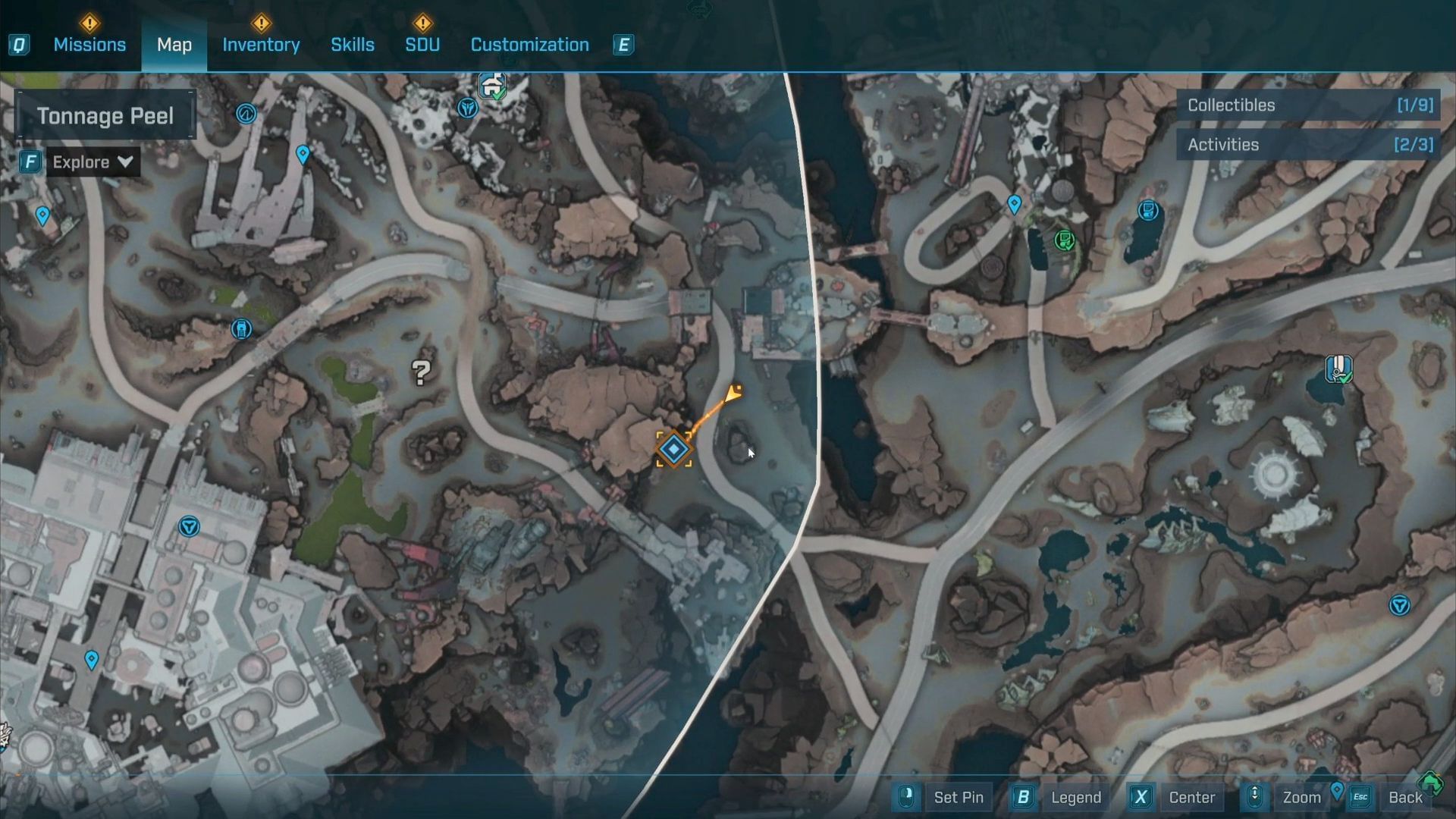 To find the 4th log go east from the third log&rsquo;s location towards Stopflow Bowels (Image via Gearbox Software)