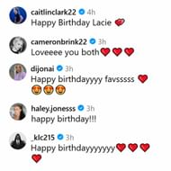 WNBA players greet Lexie and Lacie Hull a happy birthday. (Photo: @lexiehull on Instagram)