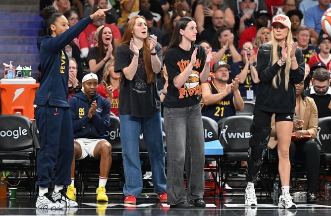 "My Girl": Caitlin Clark and Sophie Cunningham can't hide their excitement after $66,079 Fever star shares "bench mob" pictures