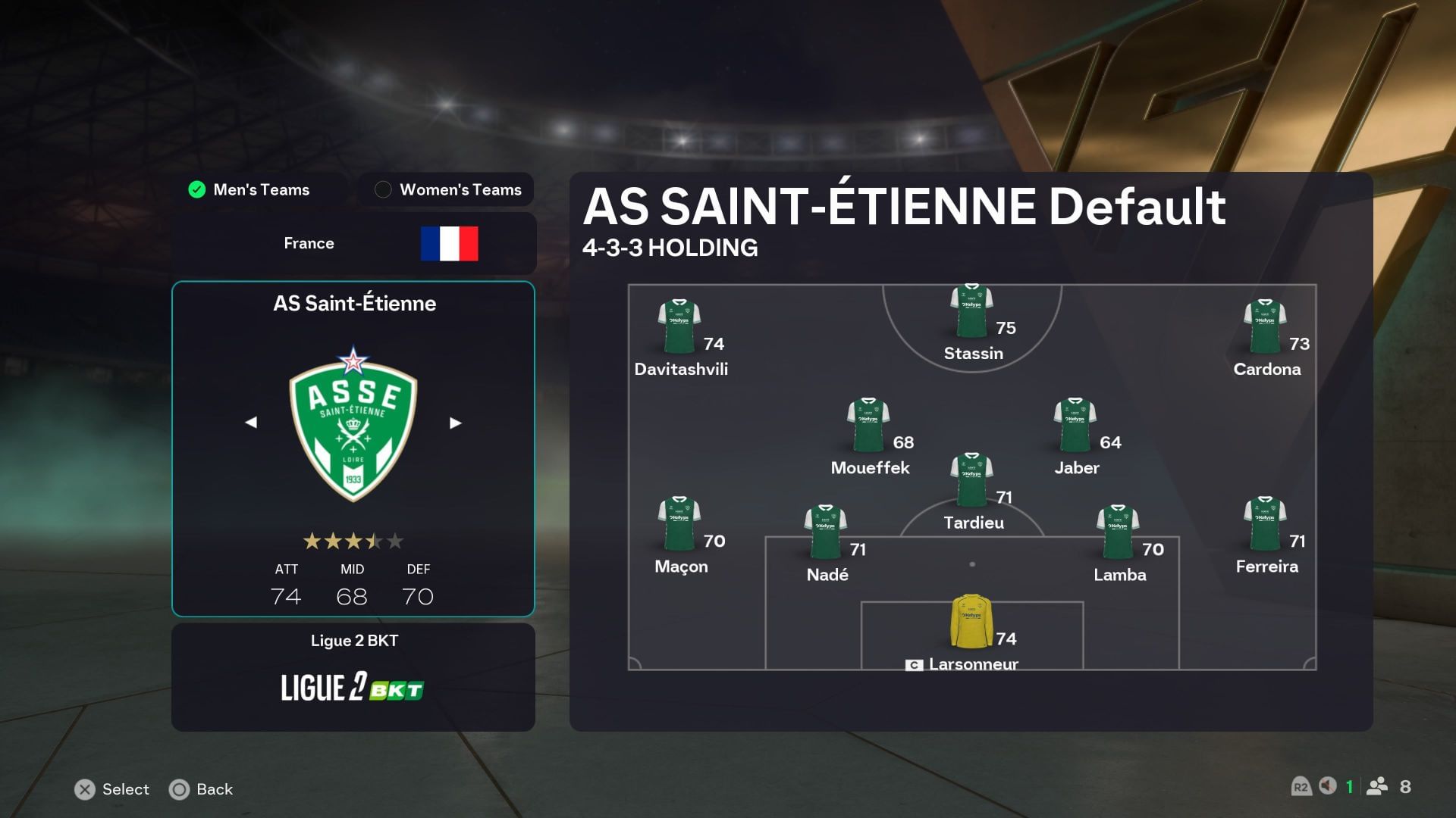 AS Saint-&Eacute;tienne (Image via EA Sports)