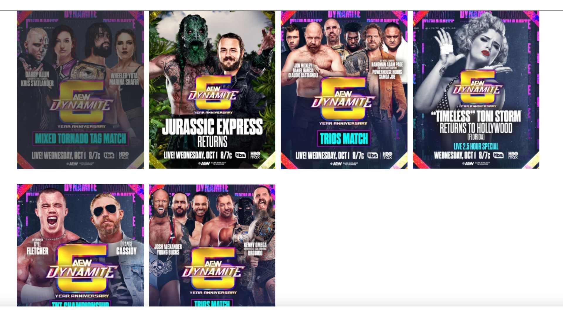 Announcements for this week&#039;s Wednesday Night Dynamite [Image Credits: AEW&#039;s website (allelitewrestling.com)]