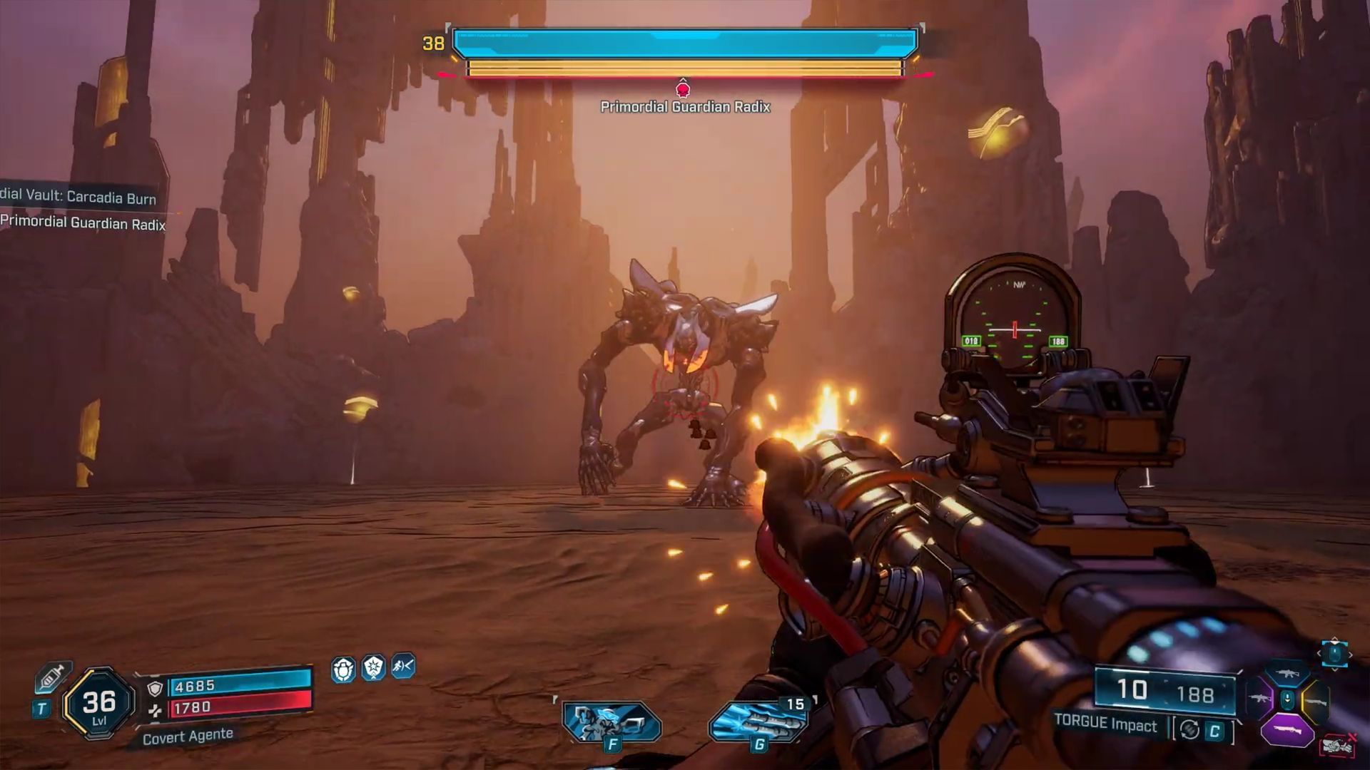 Radix has three health bars and deals massive amounts of elemental damage (Image via Gearbox Software)