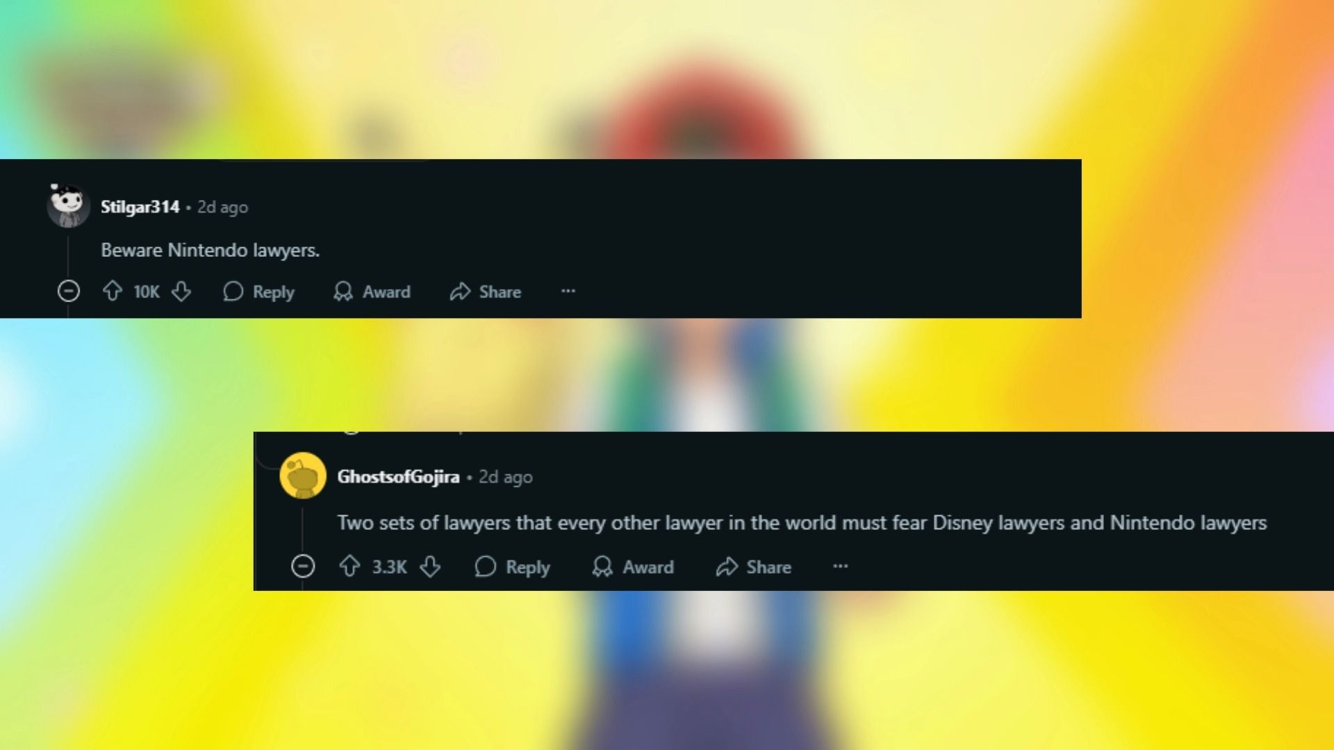 Fans urging Nintendo to take legal action for the ICE video (Image via Reddit)