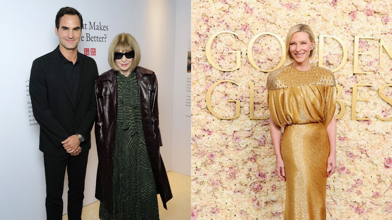 PICTURES: Roger Federer turns heads alongside actress Cate Blanchett &amp; fashion icon Anna Wintour during Uniqlo showcase at MoMA. Credit: GETTY