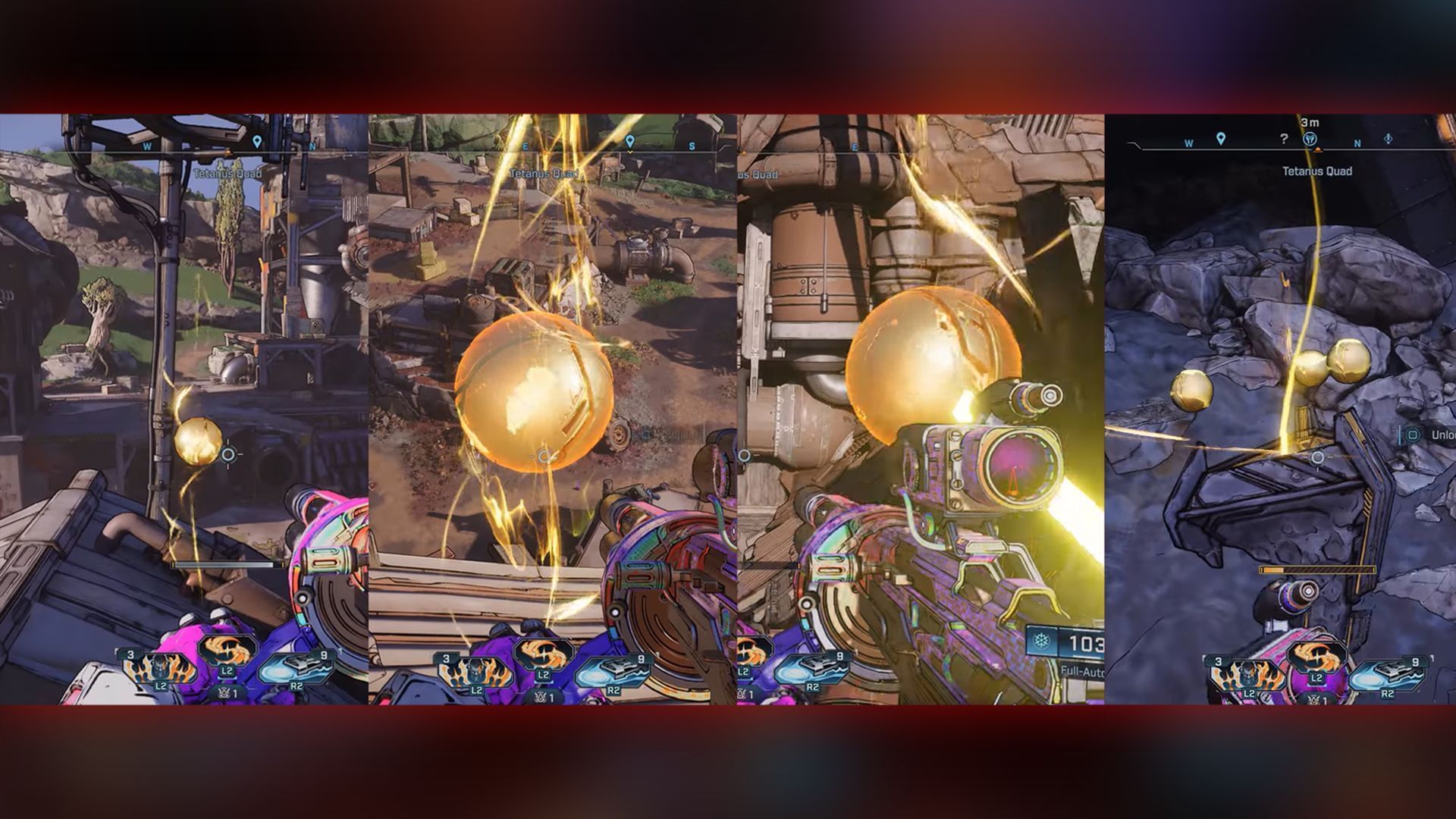 You will need to do some vertical climbing to get access to the orbs to finish the objective (Image via Gearbox Software)
