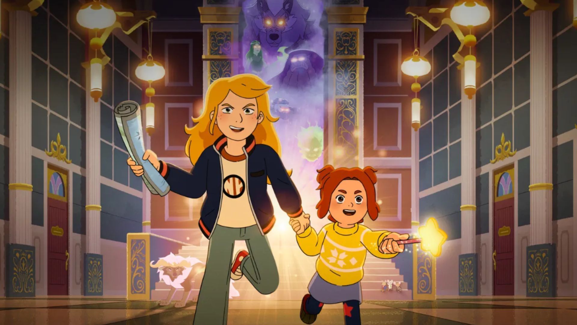 The Sisters Grimm follows sisters Sabrina and Daphne Grimm (Image via Apple TV+)