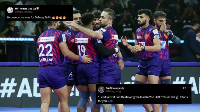 "Telugu Titans undone by a super raid yet again" - Fans react as Dabang Delhi clinch sixth consecutive win in Pro Kabaddi 2025