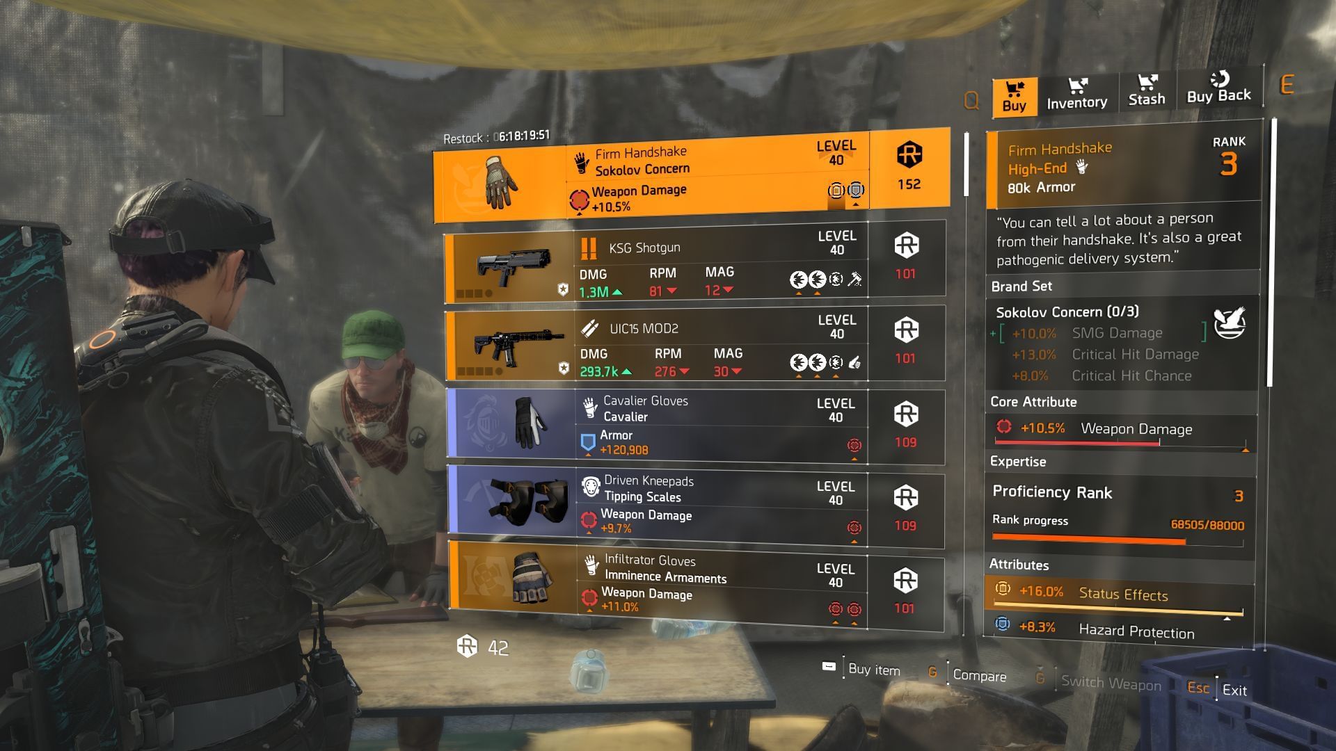 The Division 2 vendor at DZ West (Image via SK Gaming || Ubisoft)