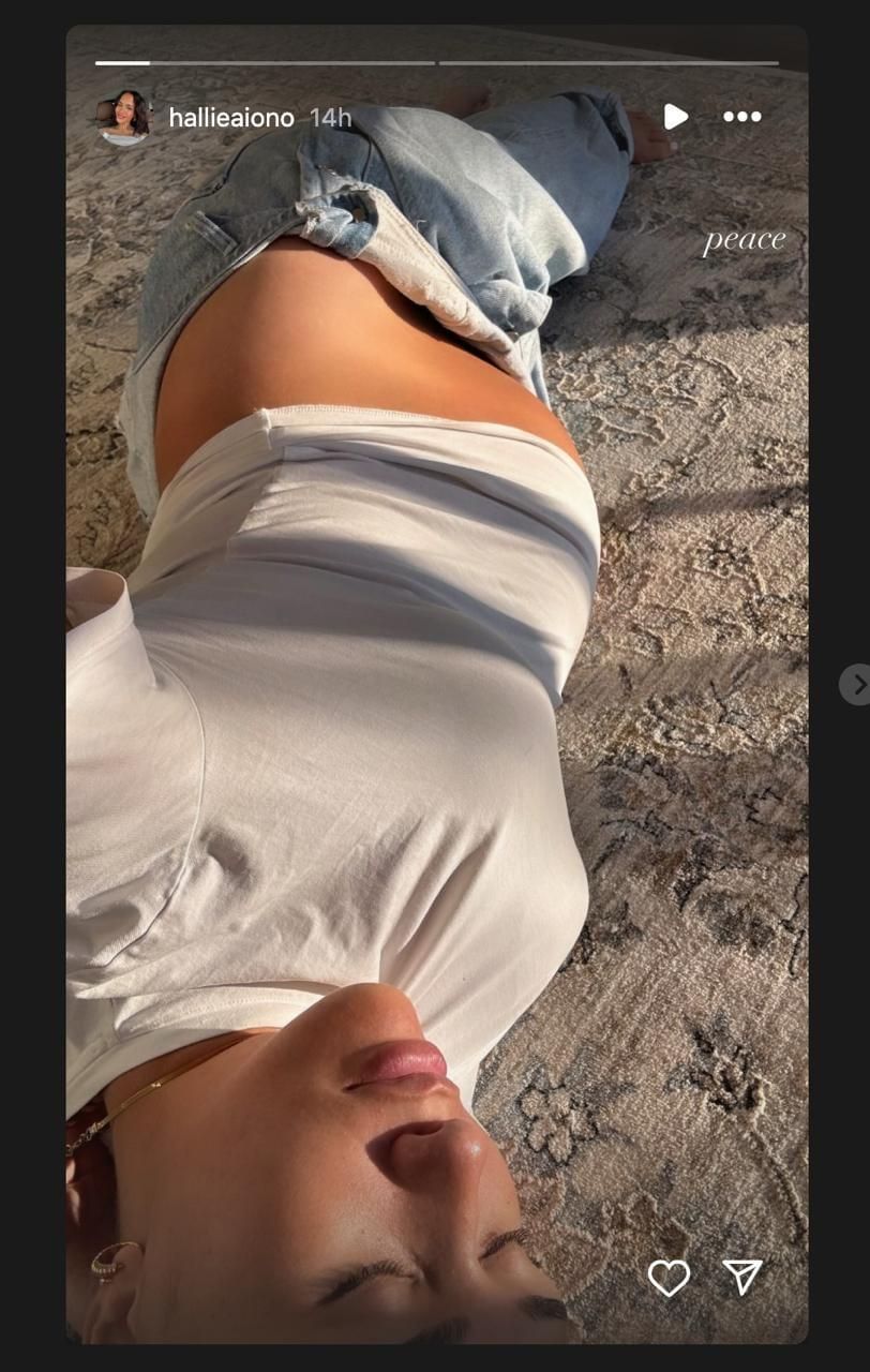 Puka Nacua&rsquo;s GF Hallie Aiono drops a message while showing off baby bump/@hallieaiono
