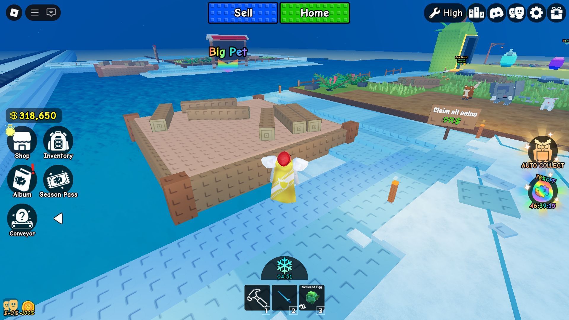 The Big Pet podium (Image via Roblox)