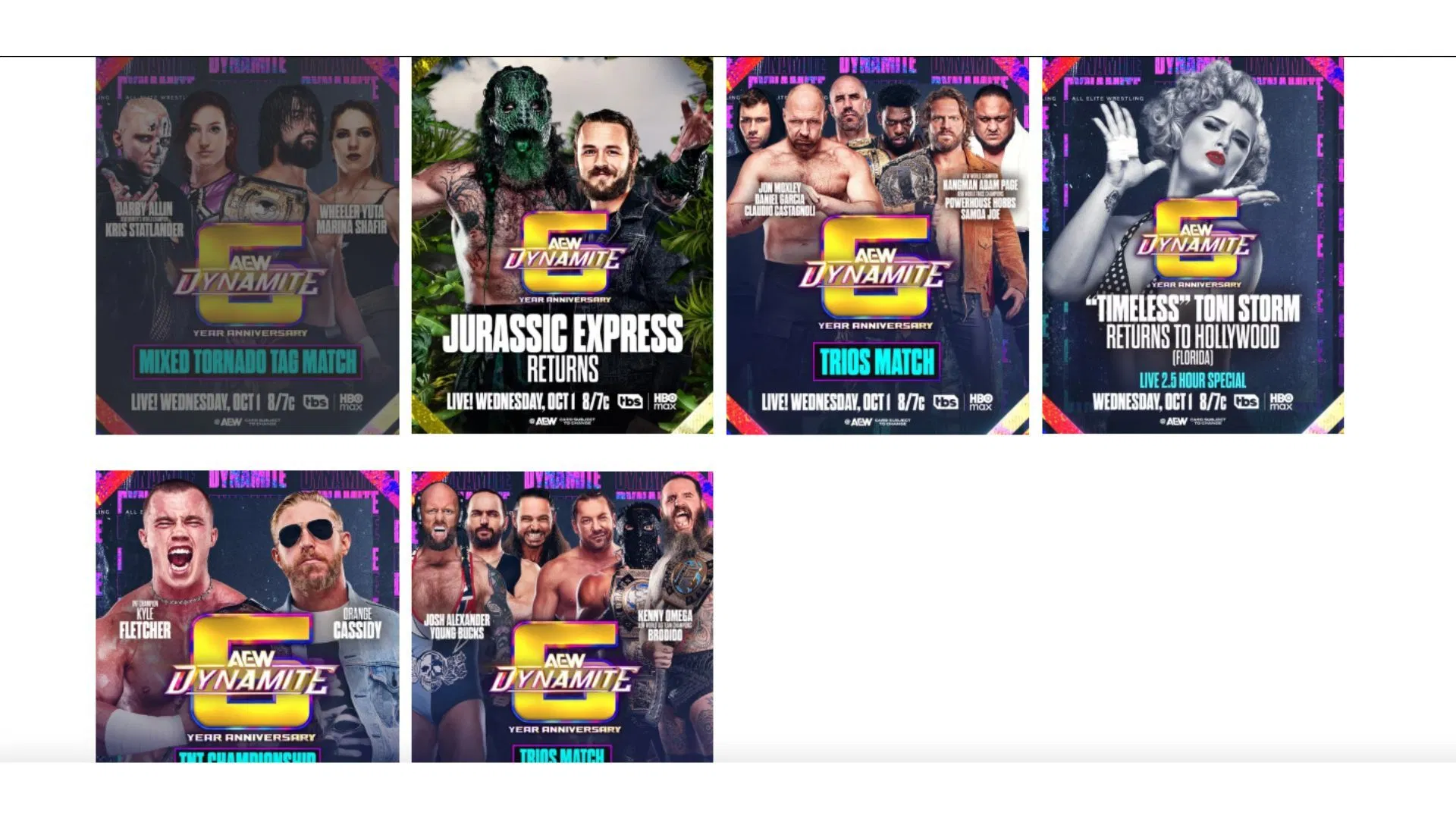 Announcements for next week&#039;s Dynamite special [Image Credits: AEW&#039;s website (allelitewrestling.com)]