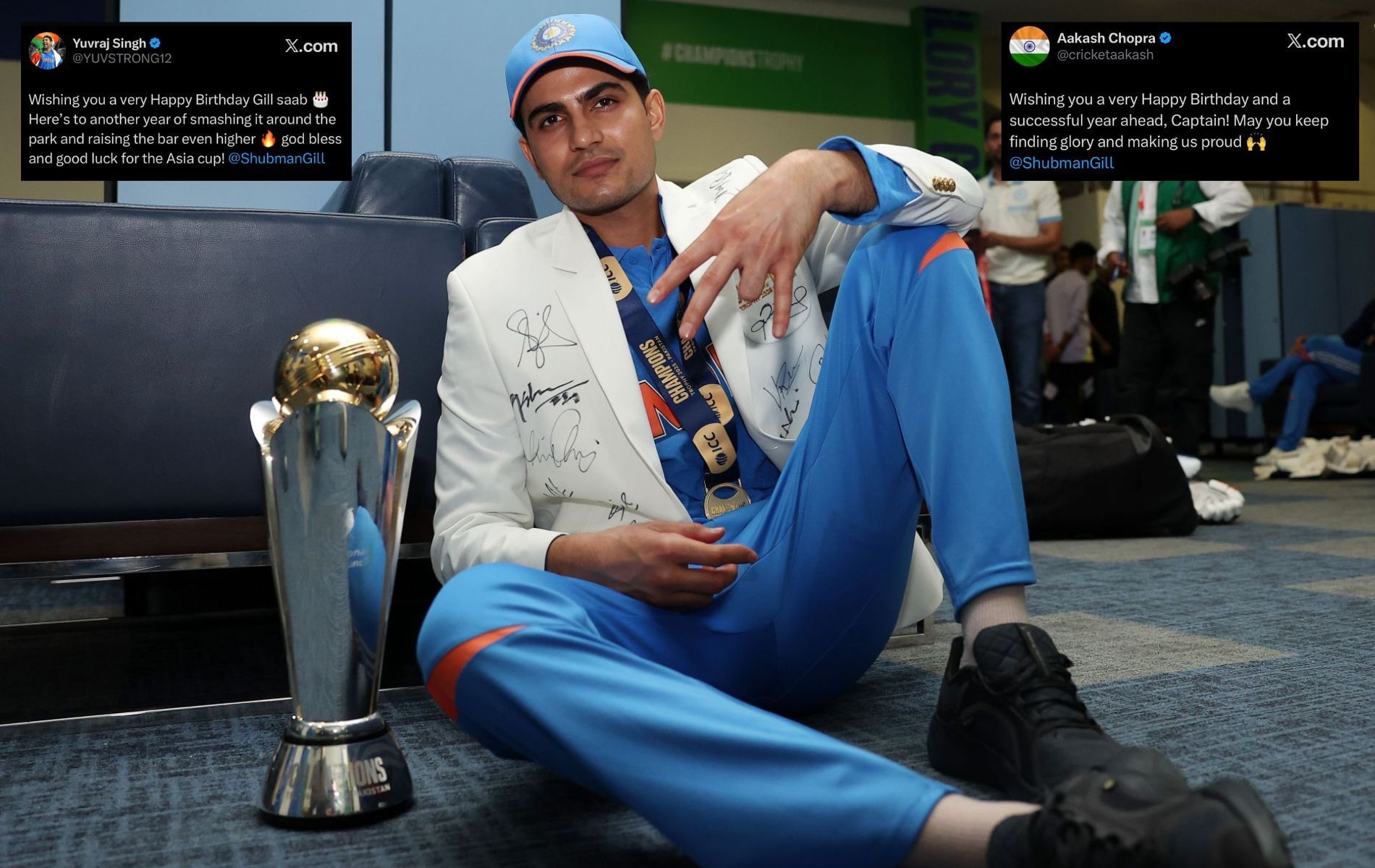 Shubman Gill turned 26 on September 8. (Pics: Getty Images/X/@YUVSTRONG12/@cricketaakash).