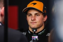 Oscar Piastri reacts to crashing out of the F1 Azerbaijan GP qualifying