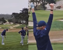 WATCH: LIV star Ian Poulter’s son Luke celebrates after making his first-ever ace