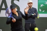 Madison Keys being coached by her husband Bjorn at the French Open 2025 - Source: Getty