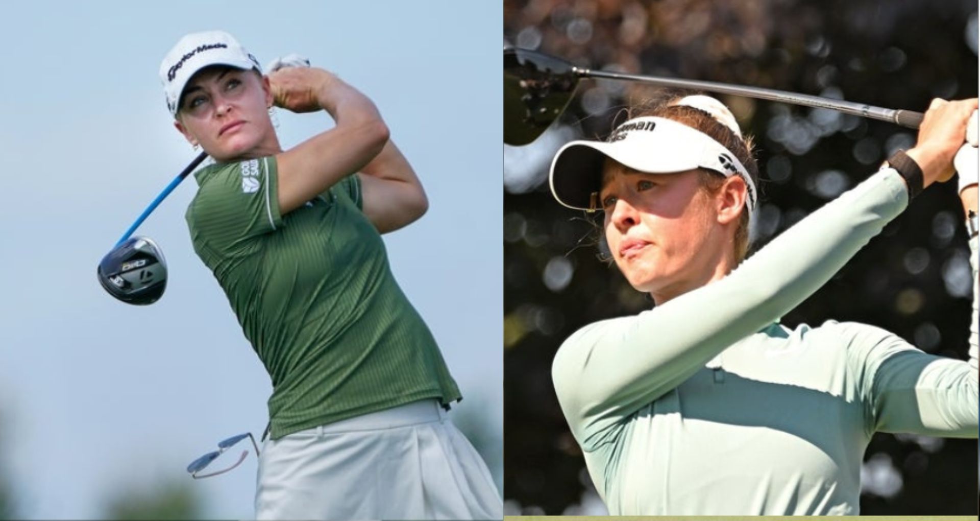 Charley Hull on the left and Nelly Korda on the right - Source - Imagn