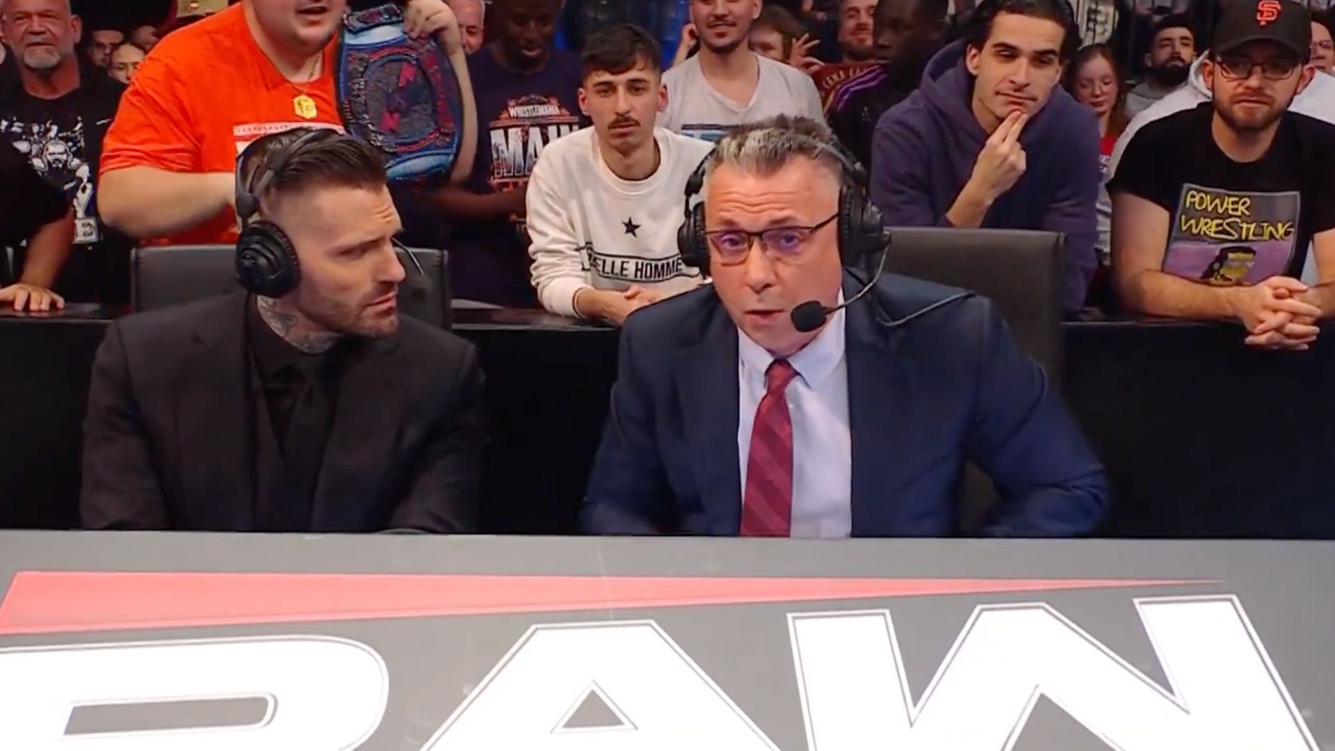 Cole calls the action every week on RAW. [Image credit: WWE on X]