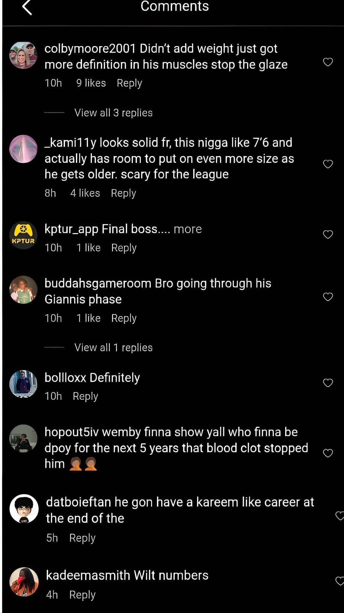 Comments on the post