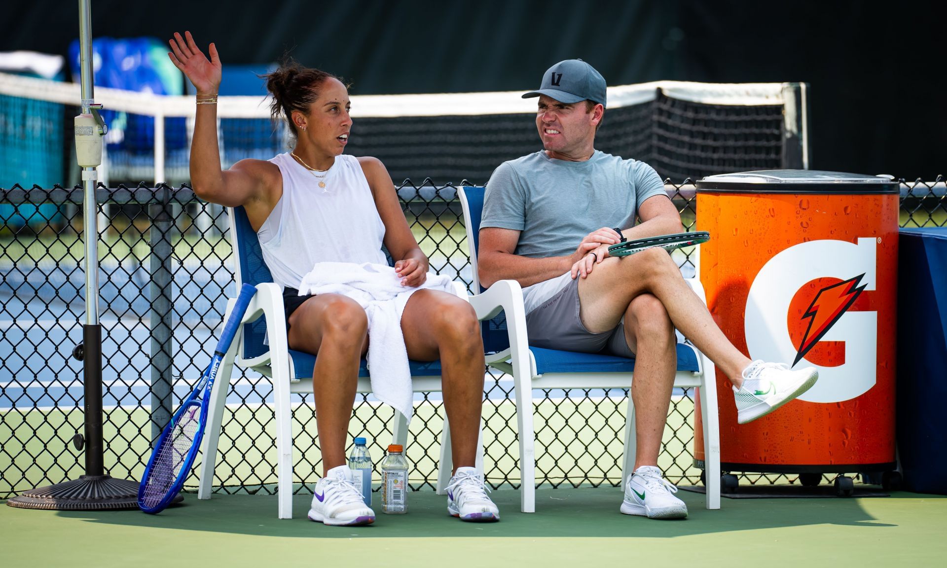 Madison Keys and Bjorn Fratangelo at the WTA 1000 National Bank Open presented by Rogers - Day 7 - Source: Getty
