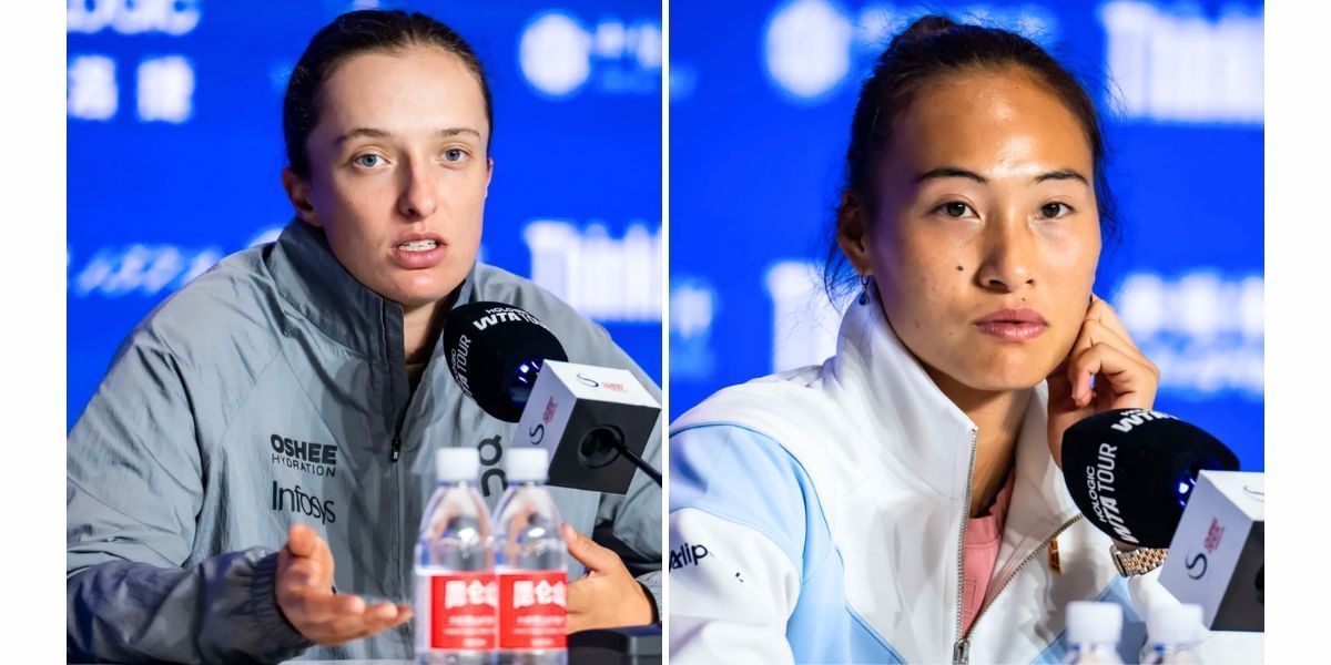 Iga Swiatek (L) and Zheng Qinwen (R) (Image Source: Getty)