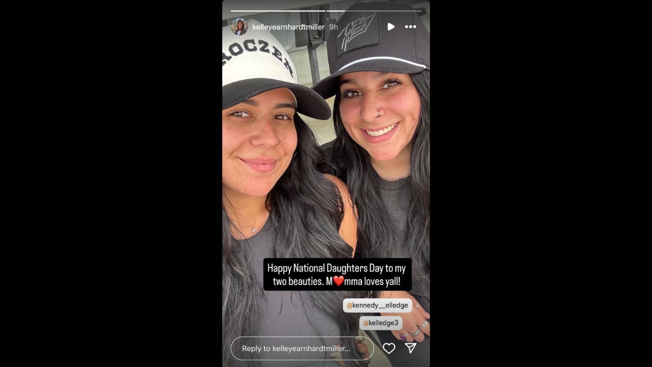 Kelley Earnhardt shares Instagram story on National Daughter&#039;s Day. Source@Instagram/kelleyearnhardtmiller