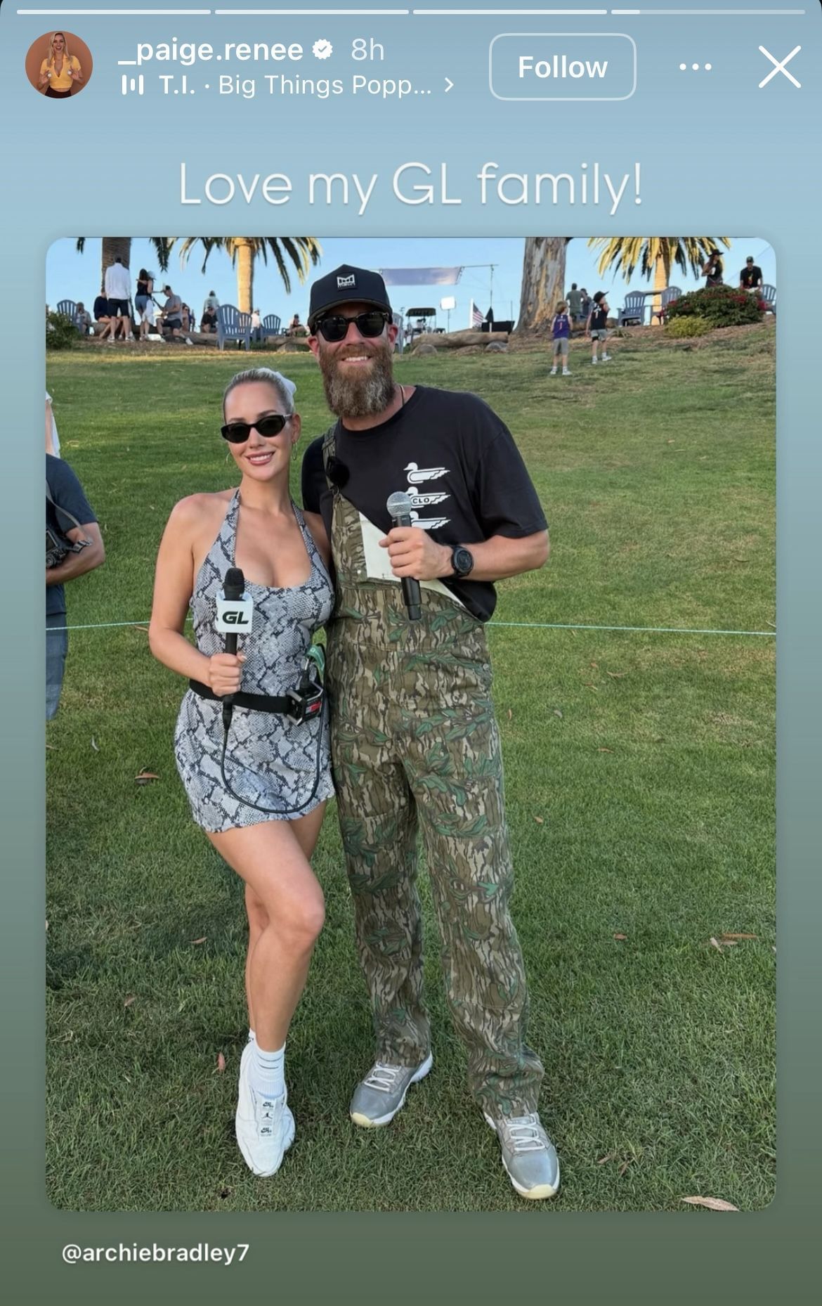 Image via Paige Spiranac&rsquo;s Instagram Story _ Source: Instagram/@_paige.renee