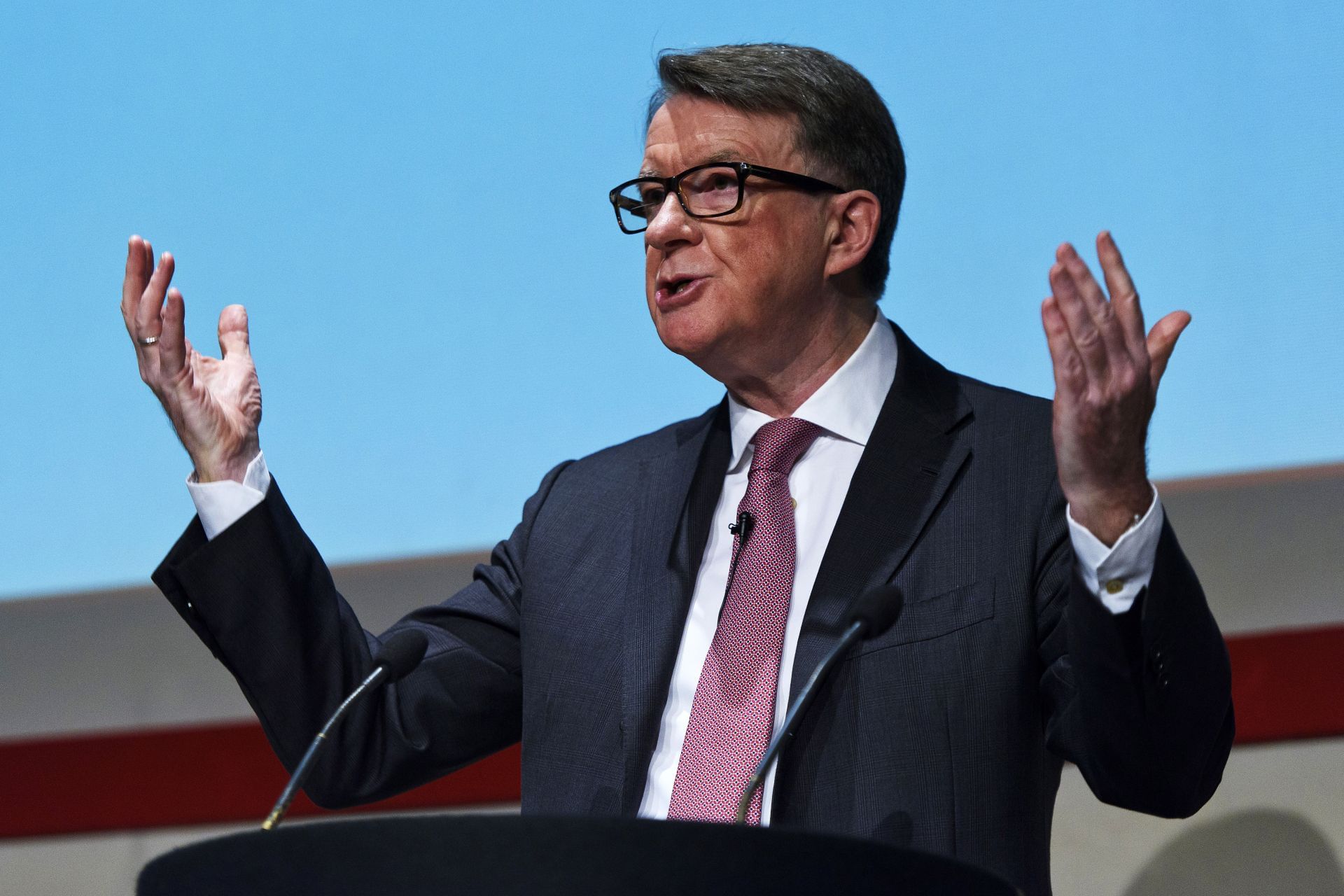 Lord Mandelson Delivers Keynote Speech On EU Trade And The Brexit - Source: Getty