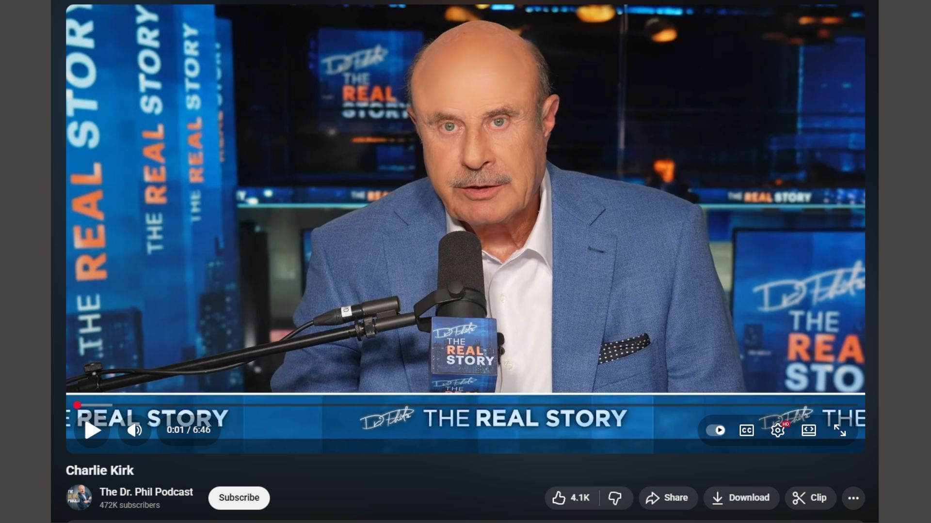 Screenshot from the September 11, The Dr. Phil Podcast episode (Image via Youtube/@The Dr. Phil Podcast)
