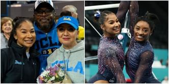 Jordan Chiles' mother Gina reacts as gymnast she follows Simone Biles footsteps to enter Dancing With the Stars