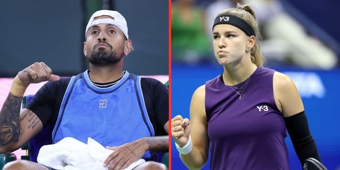 "Ultimate beta move" - Nick Kyrgios brutally ridicules Karolina Muchova's ex-boyfriend for stalking her, making her break down in tears at US Open