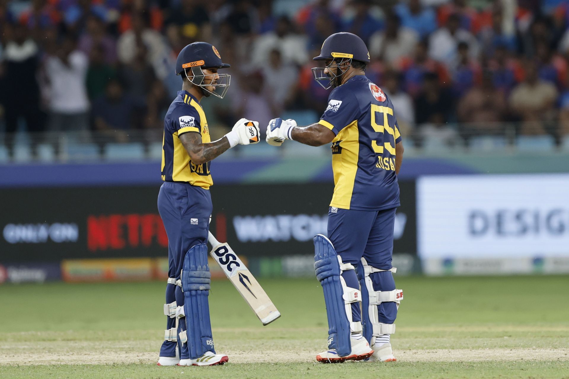 Pathum Nissanka (left) and Kusal Perera smashed the Indian bowlers all around the park. [P/C: Getty]