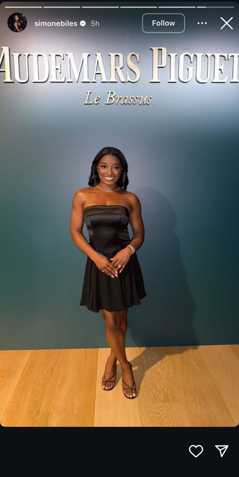 Still taken from Biles&#039; Instagram (source: @simonebiles/Instagram)