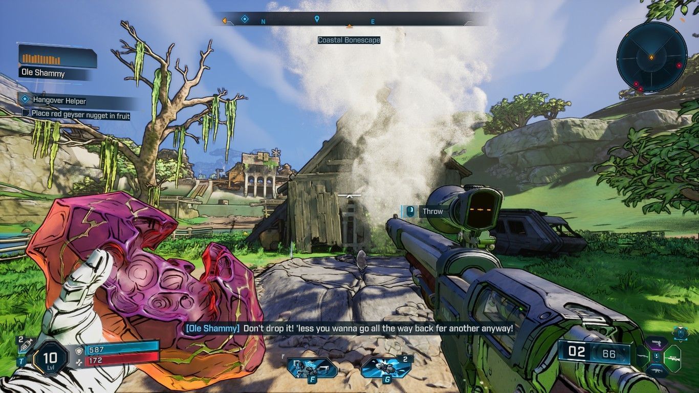 Gathering red geyser nugget for Ole Shammy (Image via 2K)