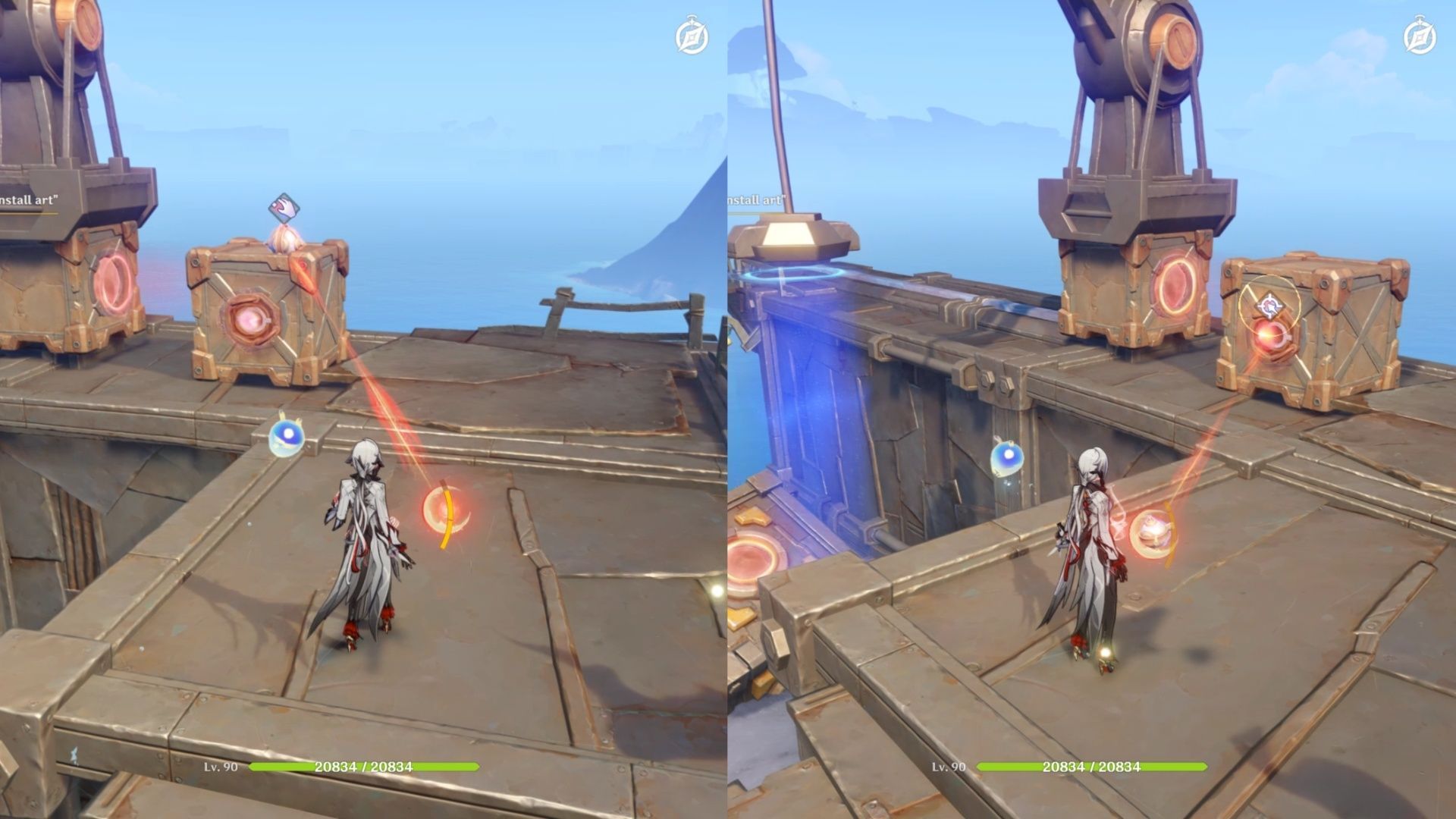 Place the energy core and place it on the relay mechanism (Image via HoYoverse)