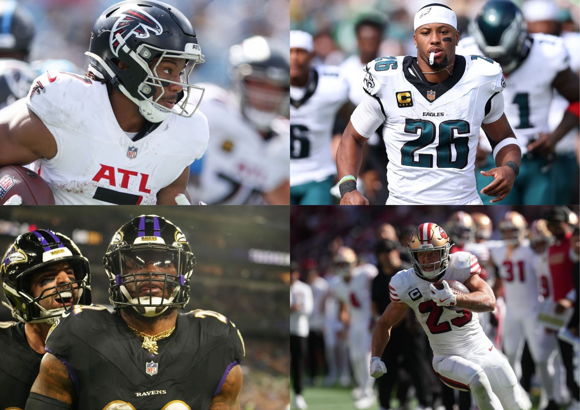 Week 4 Fantasy Football RB Rankings and Picks feat. Bijan Robinson, Saquon Barkley, Derrick Henry, and Christian McCaffrey