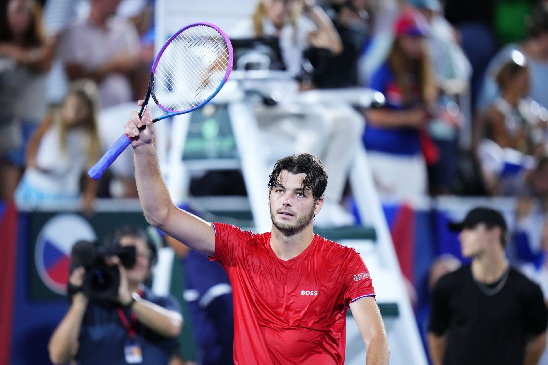 Fritz celebrates his win 2025 Davis Cup Qualifiers Second Round: Day 1 - Source: Getty