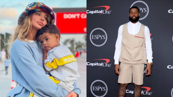 In Pics: Odell Beckham Jr’s son Zydn already swinging big on the golf course with mom Lauren Wood cheering