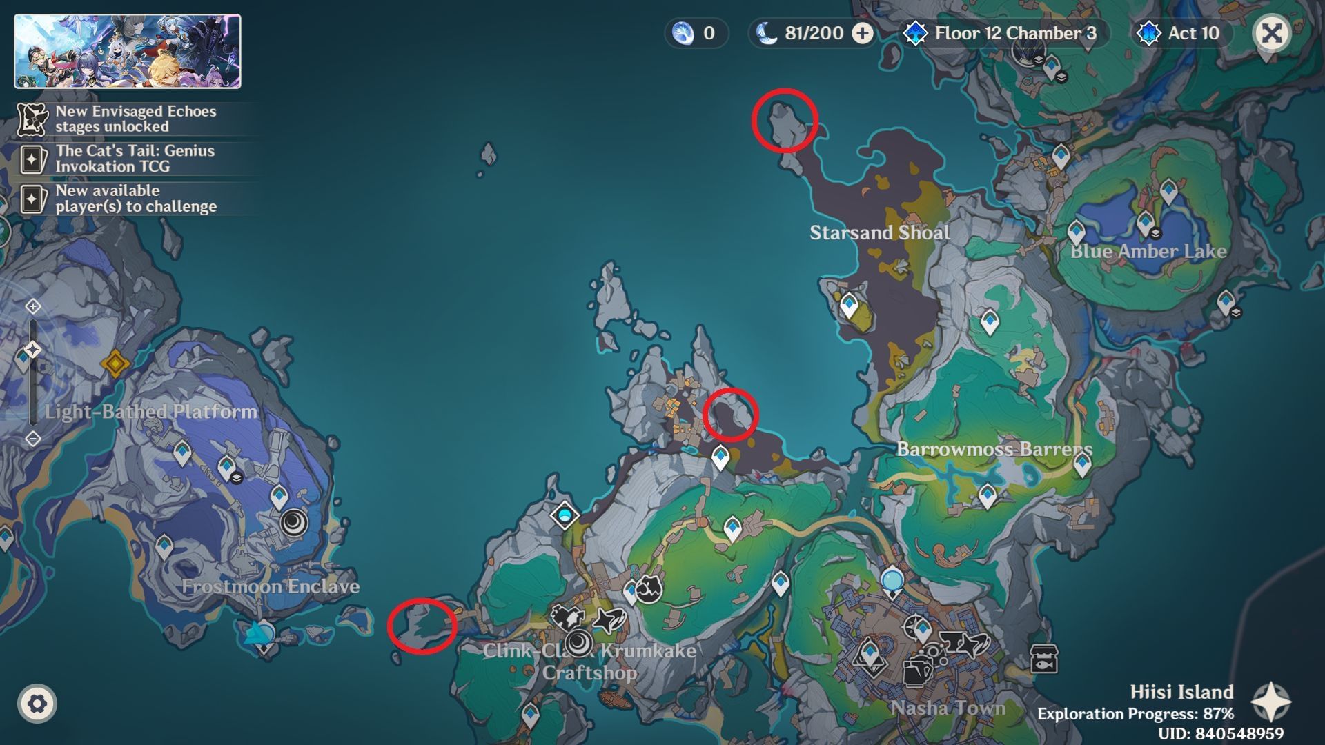 Tideseal Stone locations near Clink Clank Krumkake Craftshop (Image via HoYoverse)
