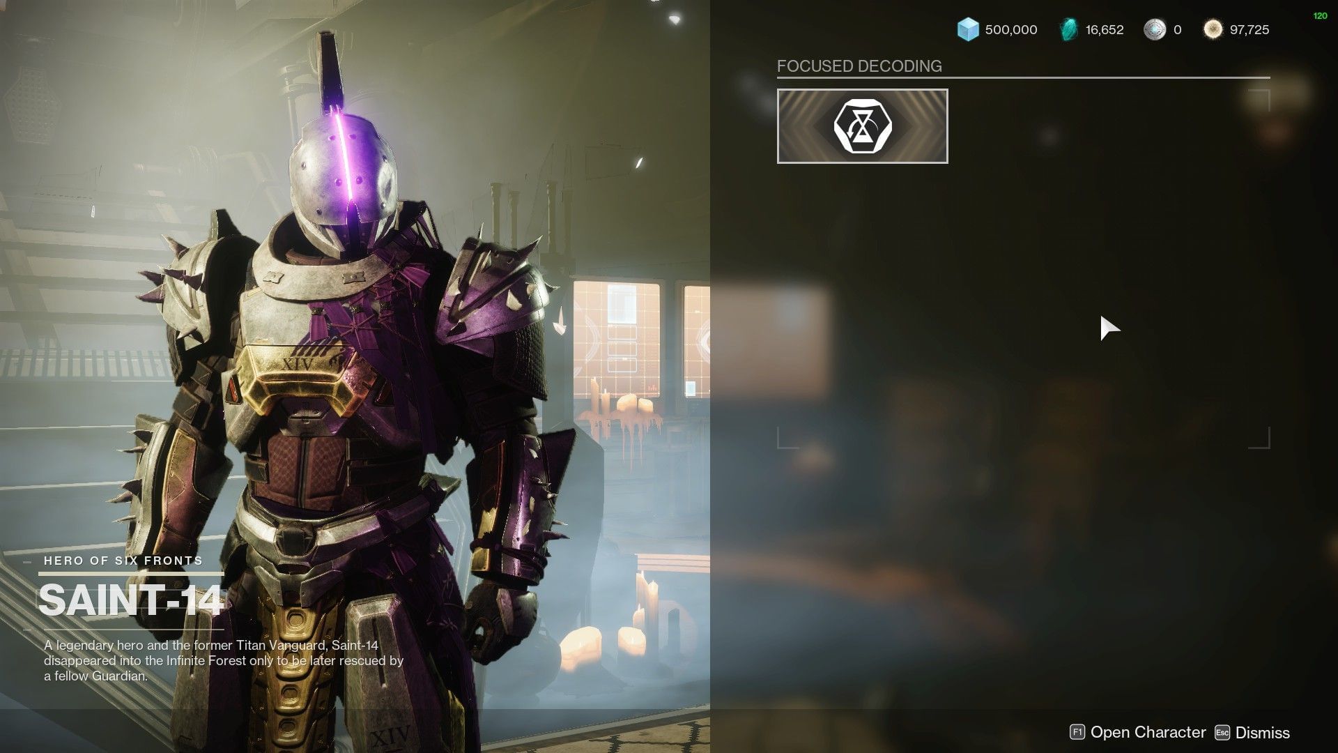 Destiny 2 Trials of Osiris vendor, Saint-14 (Image via Bungie) 