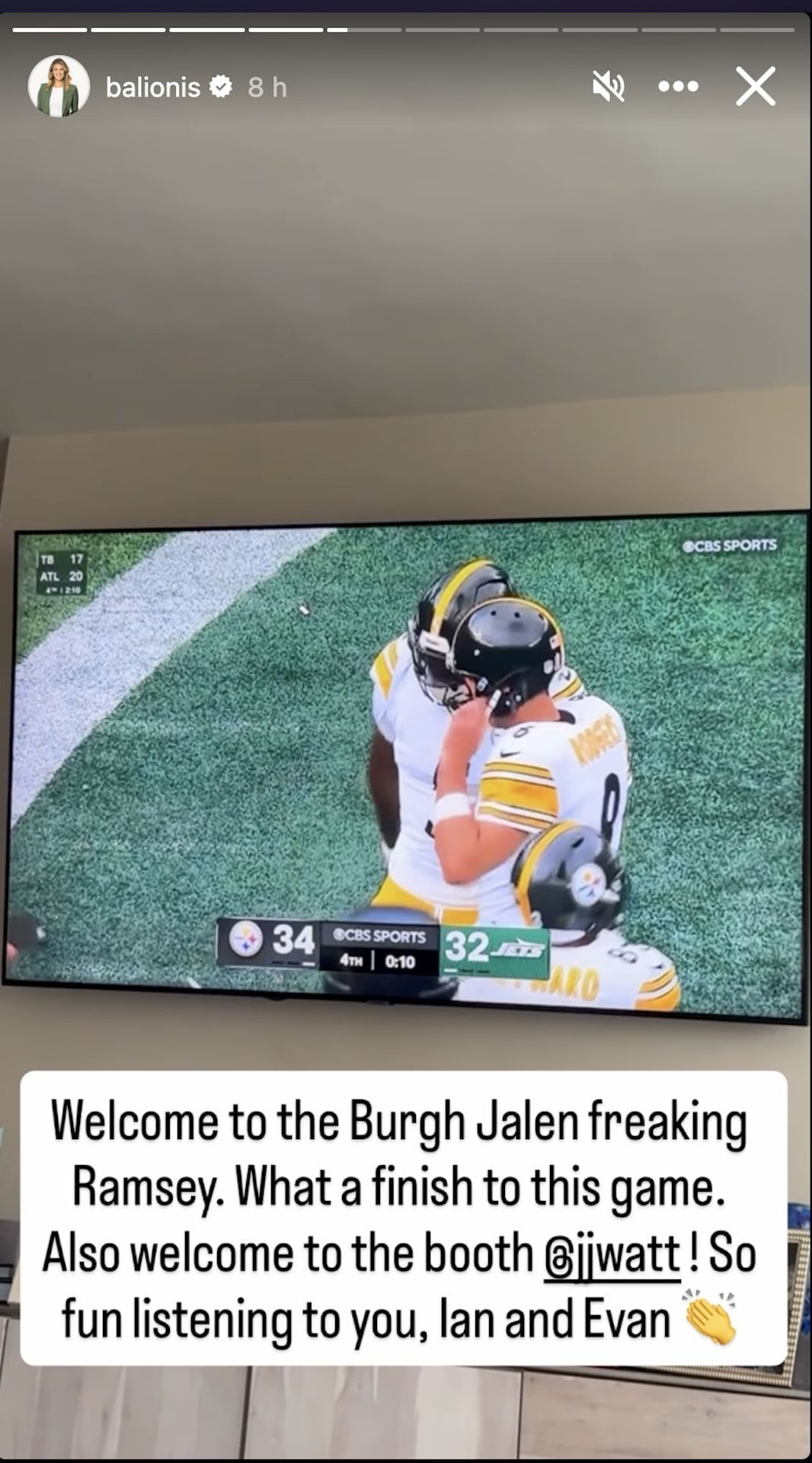 Amanda Balionis welcomes Jalen Ramsey into the Pittsburgh Steelers (Image via Instagram @balionis)