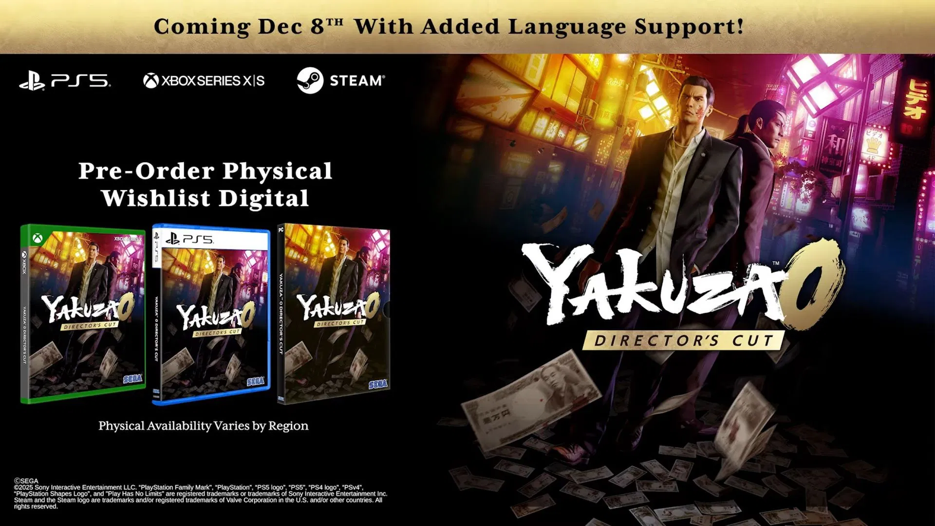 Yakuza 0 comes to all platforms (Image via SEGA)