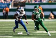Taylor (right) at Buffalo Bills v New York Jets - NFL 2025 - Source: Getty