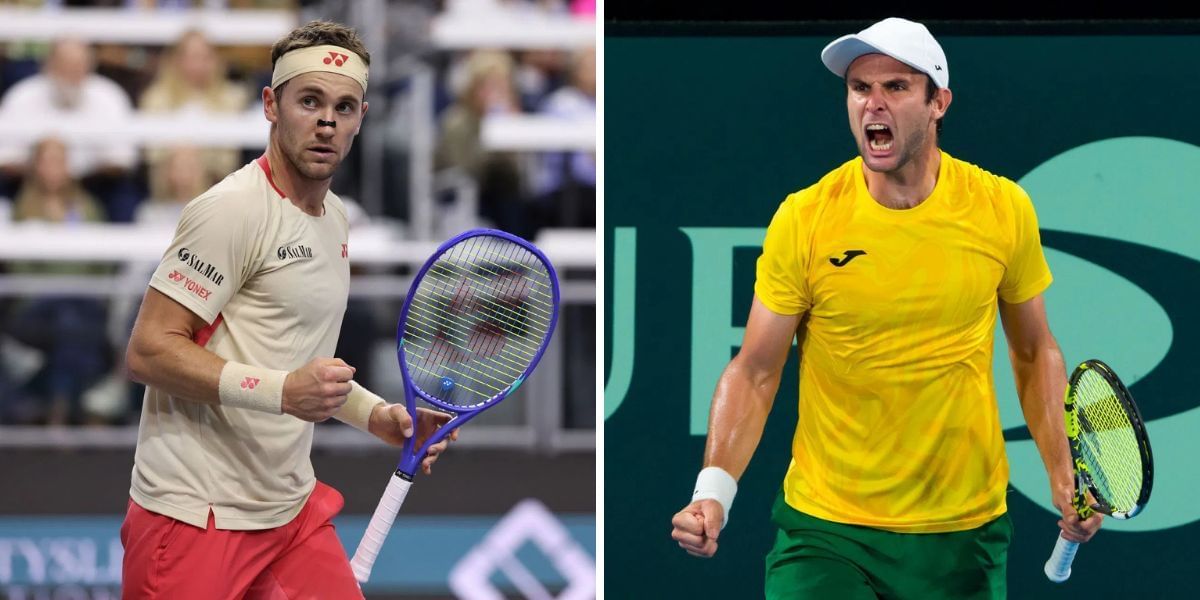 Casper Ruud (L) vs Aleksandar Vukic (R) Preview, (Source: Getty Images)