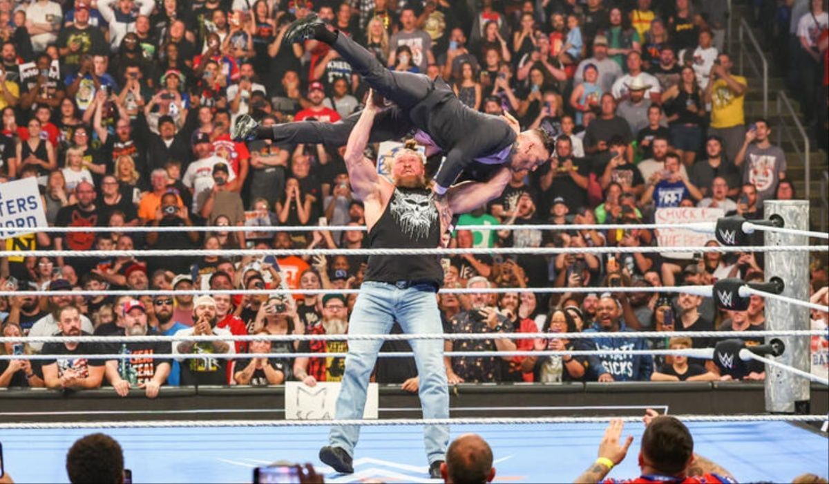 Brock Lesnar needs a new finisher according to Russo. (Image via WWE.com)