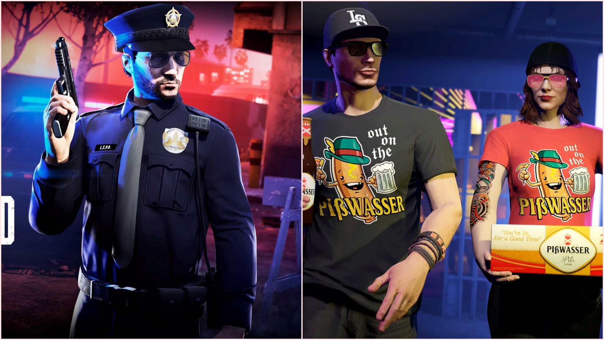 Police outfits are not longer claimable, but Oktoberfest rewards remain in latest GTA Online weekly update (Image via Rockstar Games)
