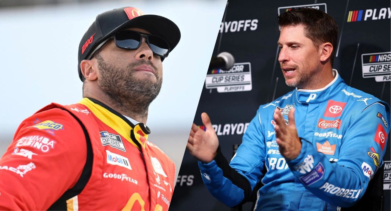 Bubba Wallace and Denny Hamlin
