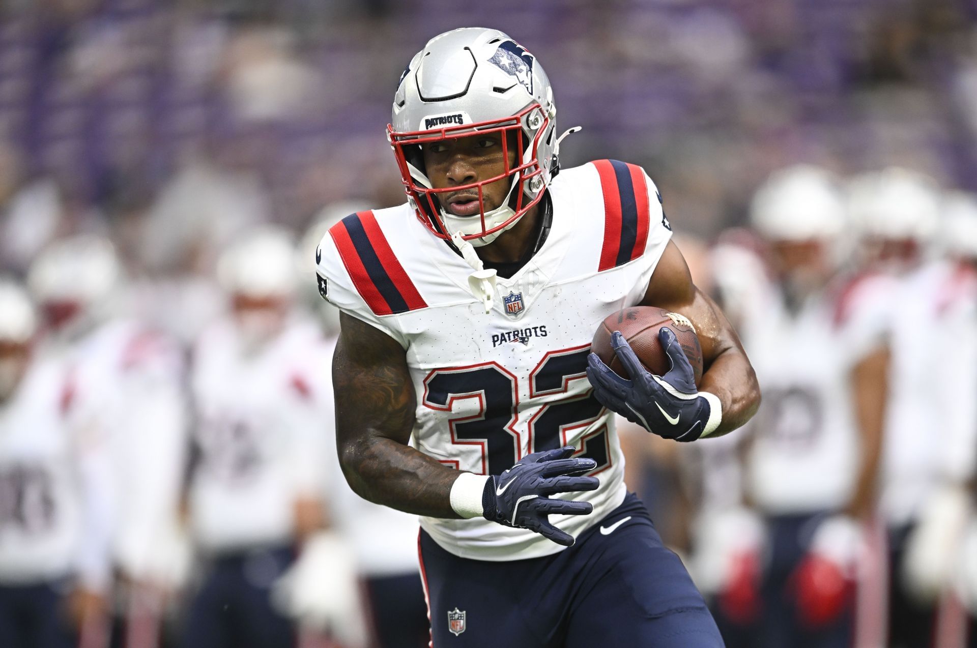 New England Patriots Running Back TreVeyon Henderson - Source: Getty