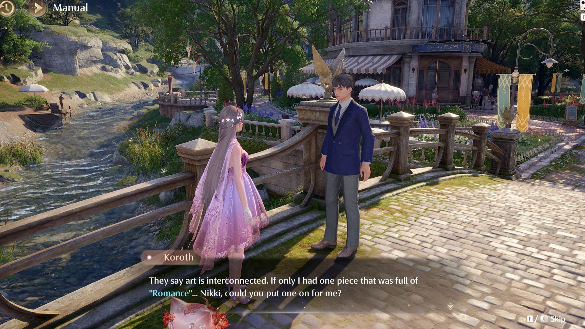 Koroth will tell you that he needs to see a specific outfit (Image via Sportskeeda Gaming/Infold Games)