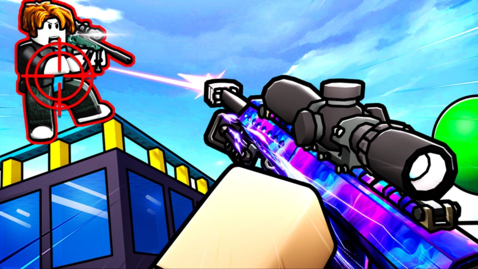 Exploring the Golden One game mode in Hypershot (Image via Roblox)