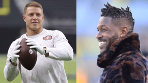 Antonio Brown mocks Christian McCaffrey with harsh prediction amid 49ers RB's injury scare ahead of Week 1 game vs. Seahawks
